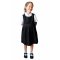 Black Pinafore with Coconut Shell Button - 8yrs Plus